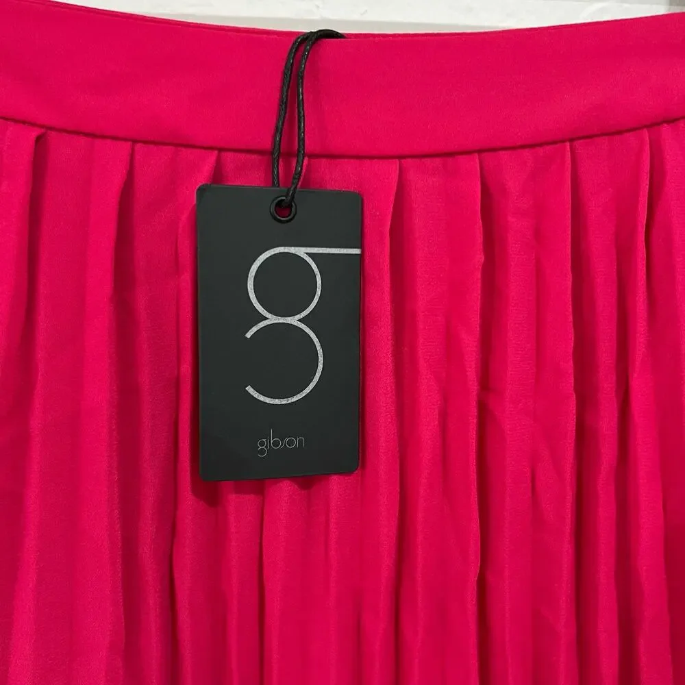 Gibson x International Women's Day Thamarr Pleated Skirt Pink Size XXL New